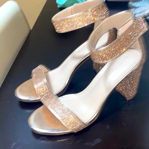 Rose gold thick heal